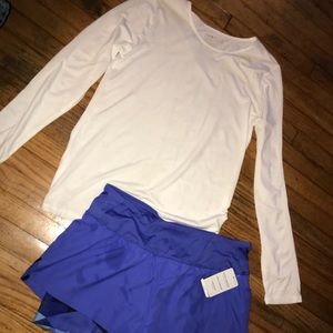 2piece LongSleeveTop & BlueSkort Activewear SetNWT